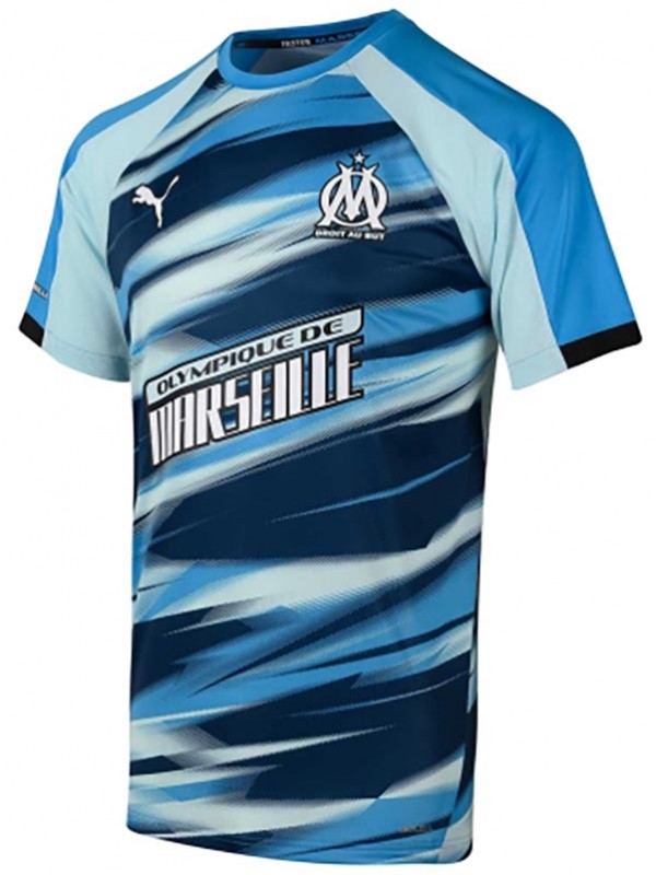 Olympique de Marseille maillot d'entraînement de football bleu pour homme tenue de sport haut 2025-2026